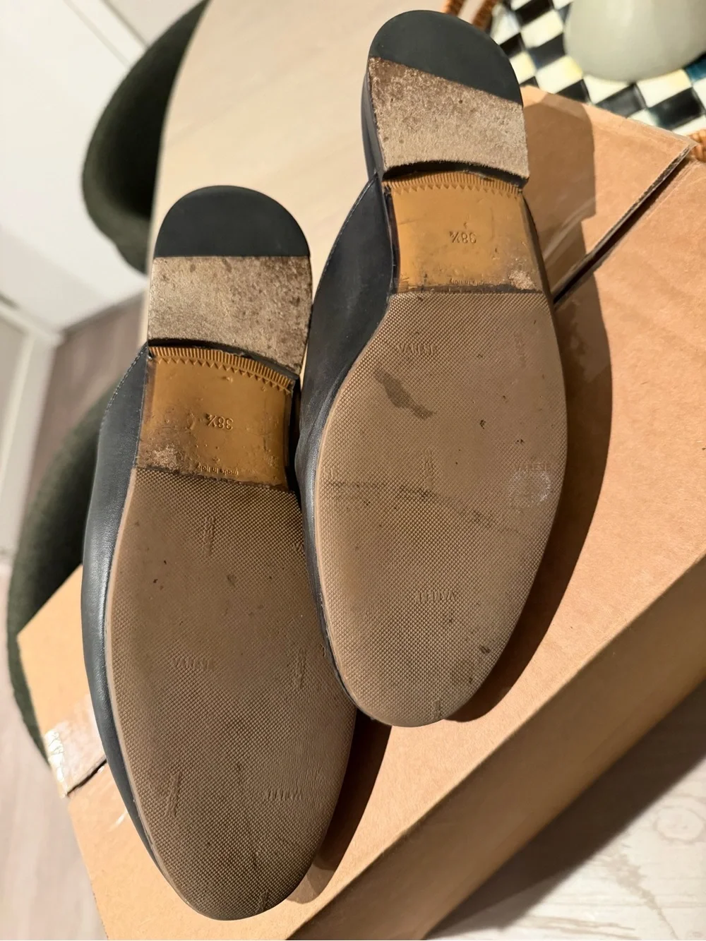 Gucci Black Leather Horsebit Backless Loafers